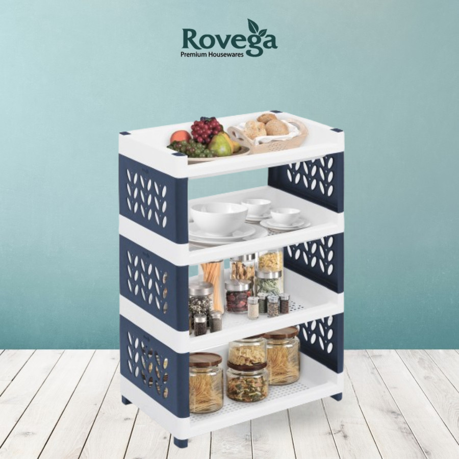 Rovega Rak Susun Supra Plastik Lebar Multifungsi Tanpa Roda Food Grade SMW-400-image