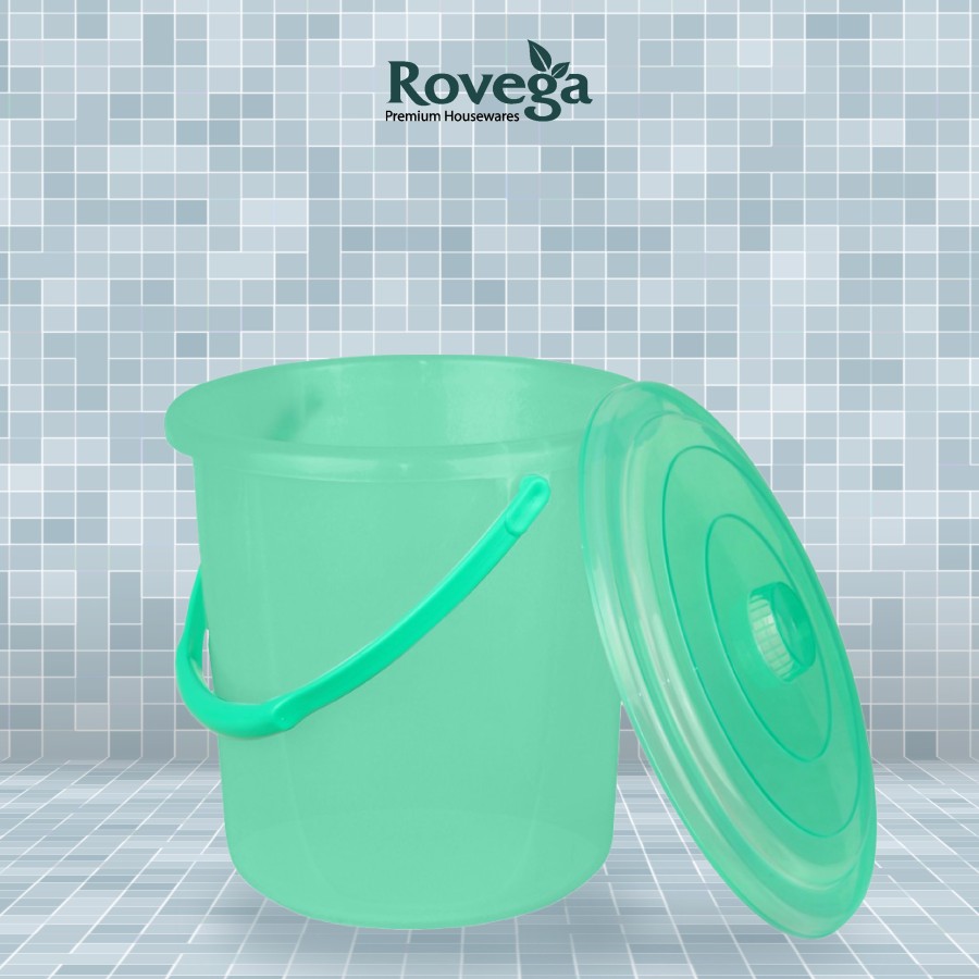 Rovega Ember Plastik / Trans Solid Pail 22 Liter Dengan Tutup Food Grade PL-64